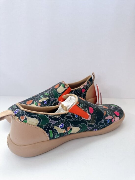 Size 12 Mens UIN Leopard Cat Slip-On Flats Artistic Print Comfort Casual Shoes main image 12